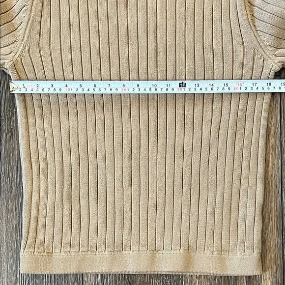 Eddie Bauer Ribbed Cable Knit Crewneck Beige Sweater Mens Size Small - Picture 11 of 13